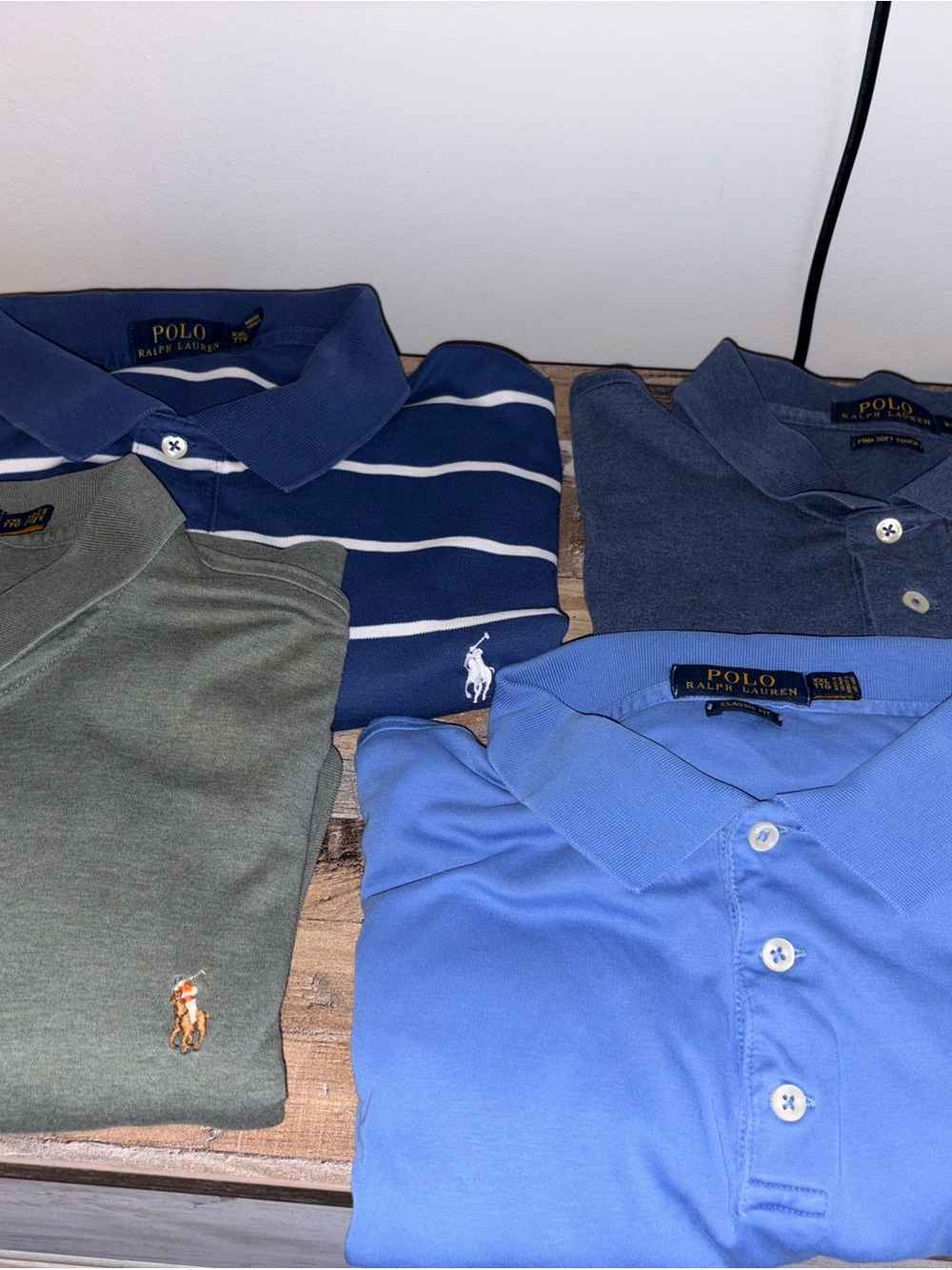 Ralph Lauren Men's Polo Lot in Blue, Navy, Olive